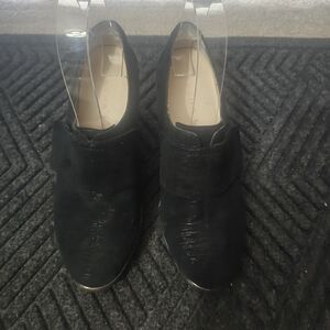 Sacha London Black Women's Wedge Slip-On Shoes